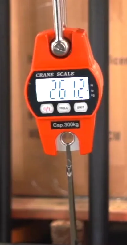 metal ziptie weight test 261 pounds